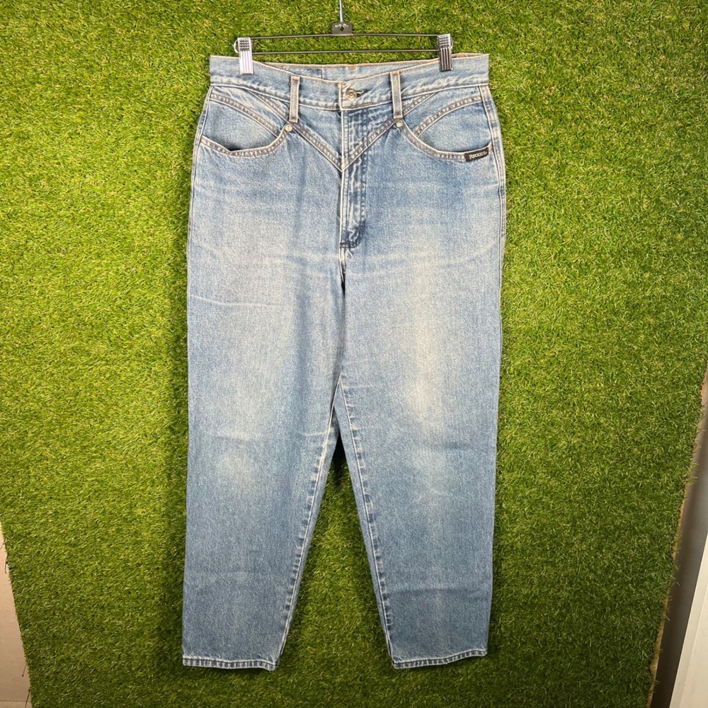 Vintage Rocky Mountain Western Jeans Light Wash Double Yoke High Rise 13 S 28x30